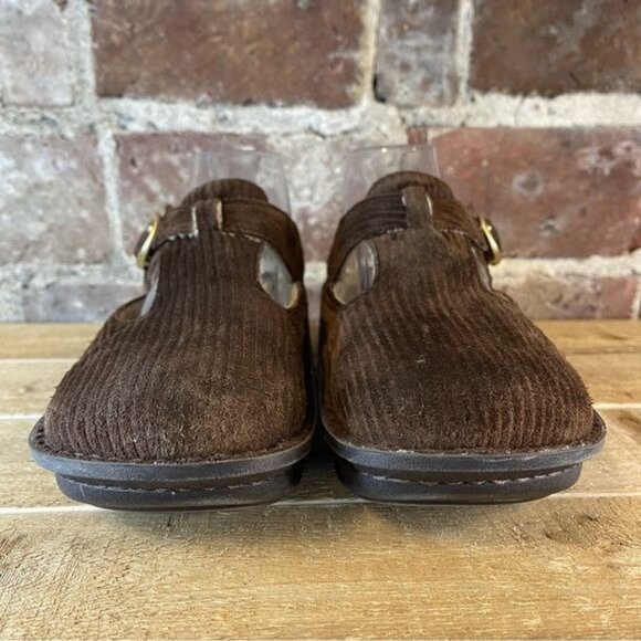 Alegria Classic Capt Corduroy Brown Mule Slip On Wedge Sz Sz 10** - Picture 5 of 9